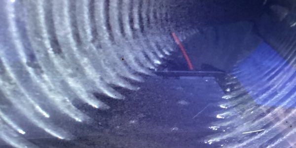 Camera image inside the pipe