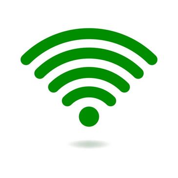 Green Wi-Fi signal icon.