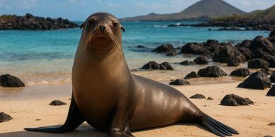 Seal on Galapagos Island, Ecuador