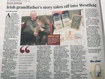 Irish grandfather Colm Anthony shares his story in Westfield shopping centre.