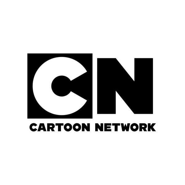 Cartoon Network logo with black and white colors.