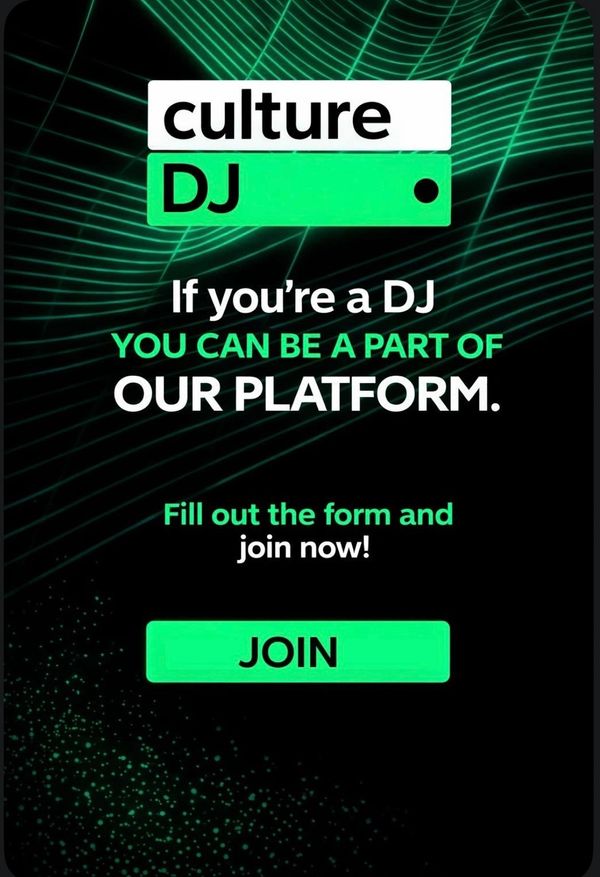 Invitation for DJs to join a platform through a form submission.