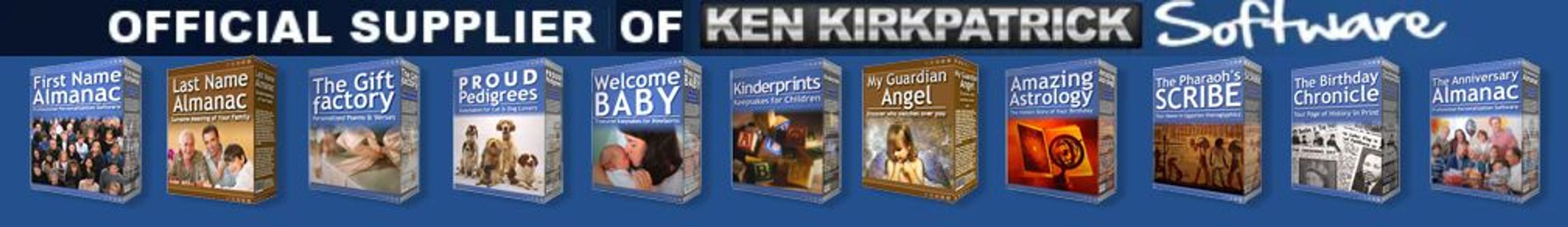 official supplier for Ken Kirkpatrick Software