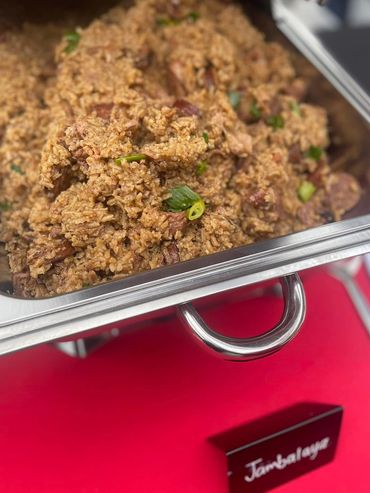 Chubby’s famous , pork & sausage Jambalaya 
