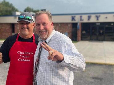 Owner, Joey Simon and KLFY’s George Faust ! 

KLFY employee appreciation lunch ! 