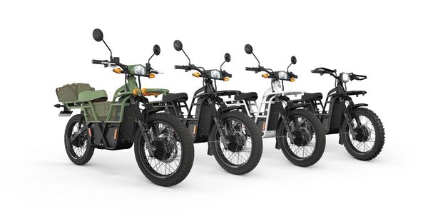 various UBCO 2x2 electric motorbikes models
