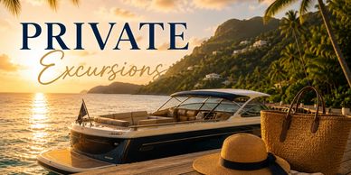 Luxury yacht docked at sunset for private excursions.