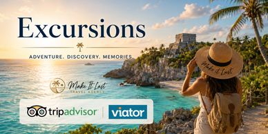 A woman explores a scenic coastal ruin during a travel excursion at sunset.