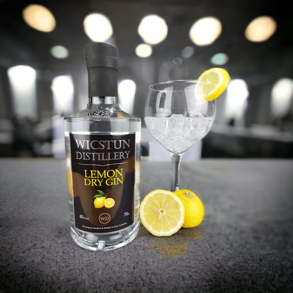 Wicstun Distillery Lemon Dry Gin hand made in Yorkshire