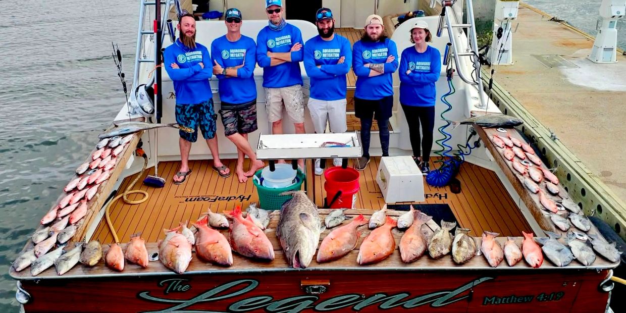 Annual deep sea fishing trip with the team and the haul of the day.