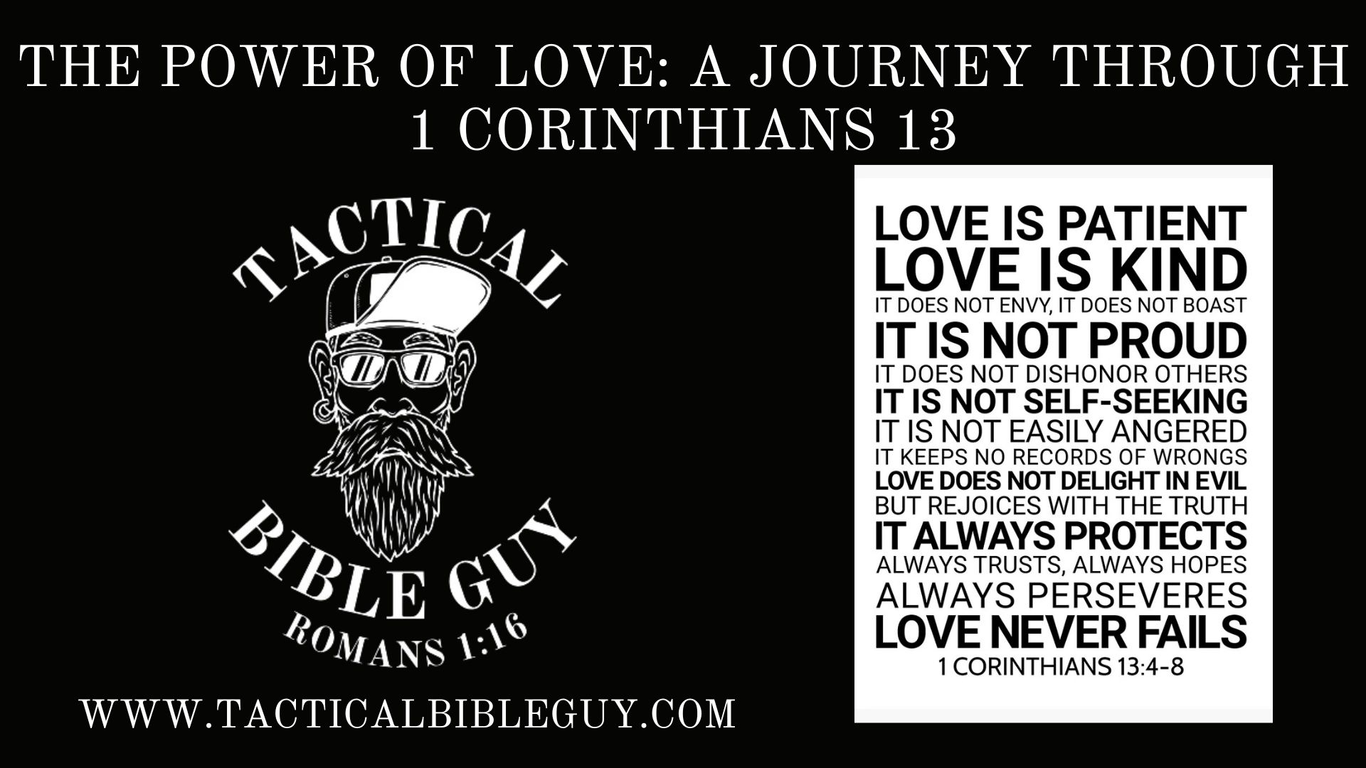 THE POWER OF LOVE: A JOURNEY THROUGH 1 CORINTHIANS 13