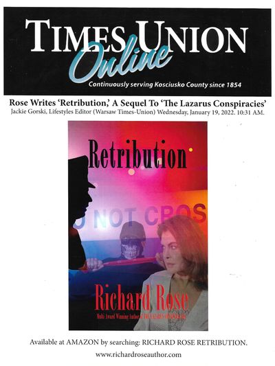 richard rose author, times union reviews, book, chicago author, crime, drama