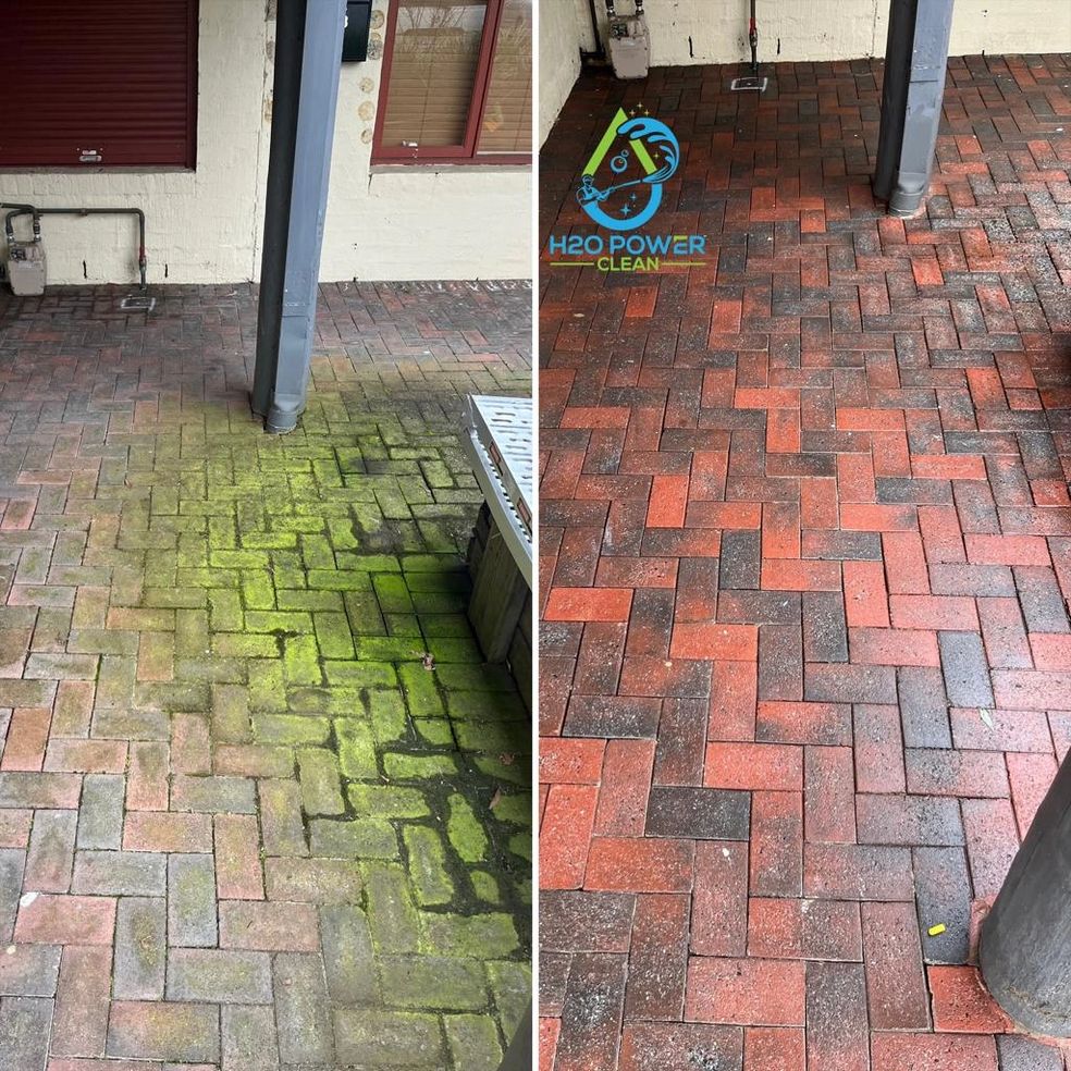 Before – stained tiles