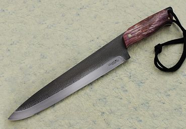 Kitchen knife with giraffe bone handle by Robert Champion