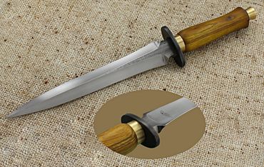 Dagger with Bois D'arc handle knife by Robert Champion