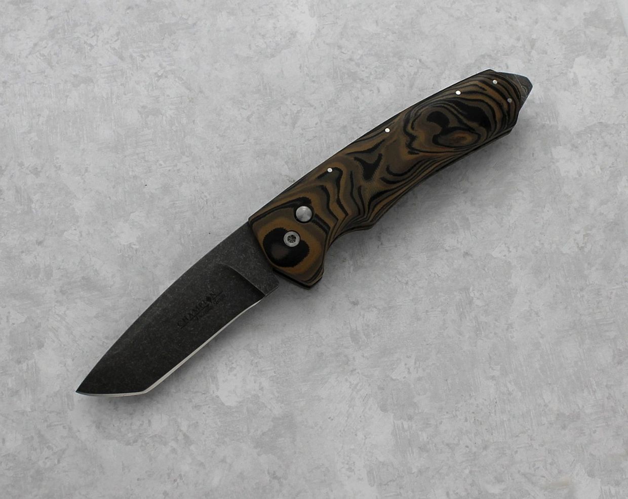 Mojave Rattler automatic with stone washed blade by Robert Champion