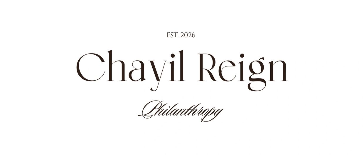 Chayil Reign Philanthropy logo with establishment year 2026.