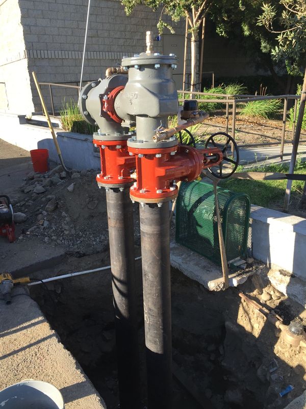 Backflow Installation. Bring backflow up out of vault. Backflow upgrade.