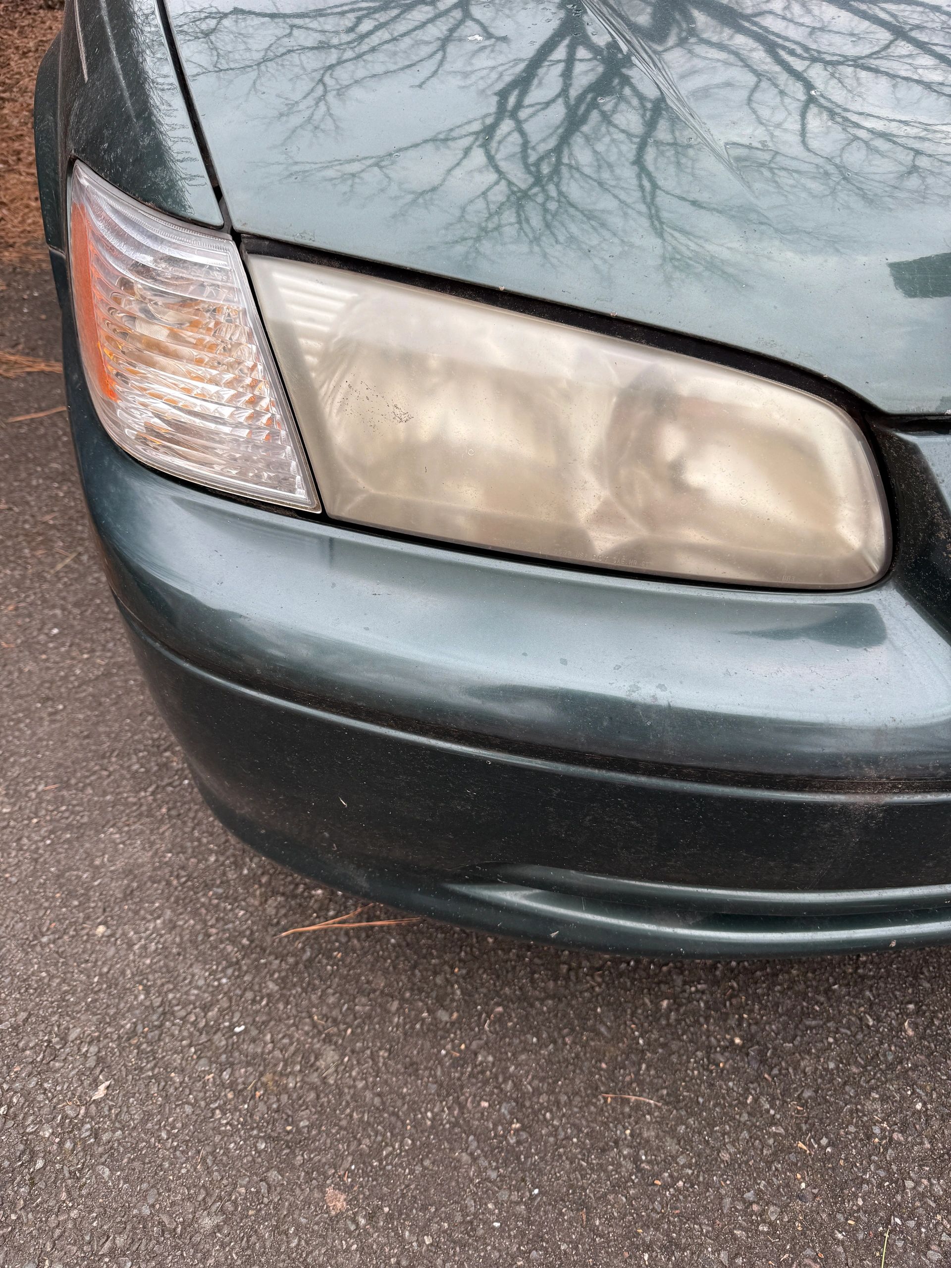 Before · Green vehicle