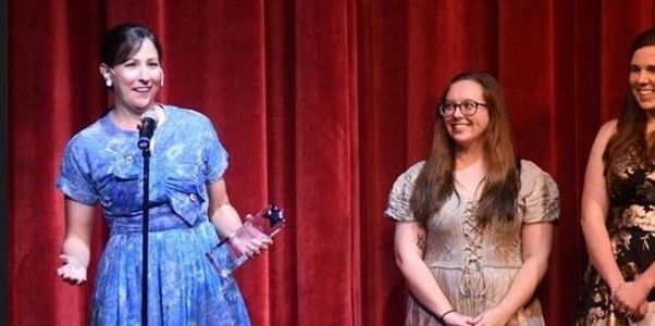 Accepting the Wilmington Theatre Award for Best Actress in a Musical