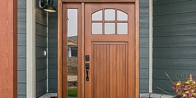 Residential door replacement by a local handyman in Northwest Wisconsin