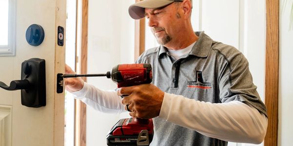 Residential door repair and installation by a professional handyman 