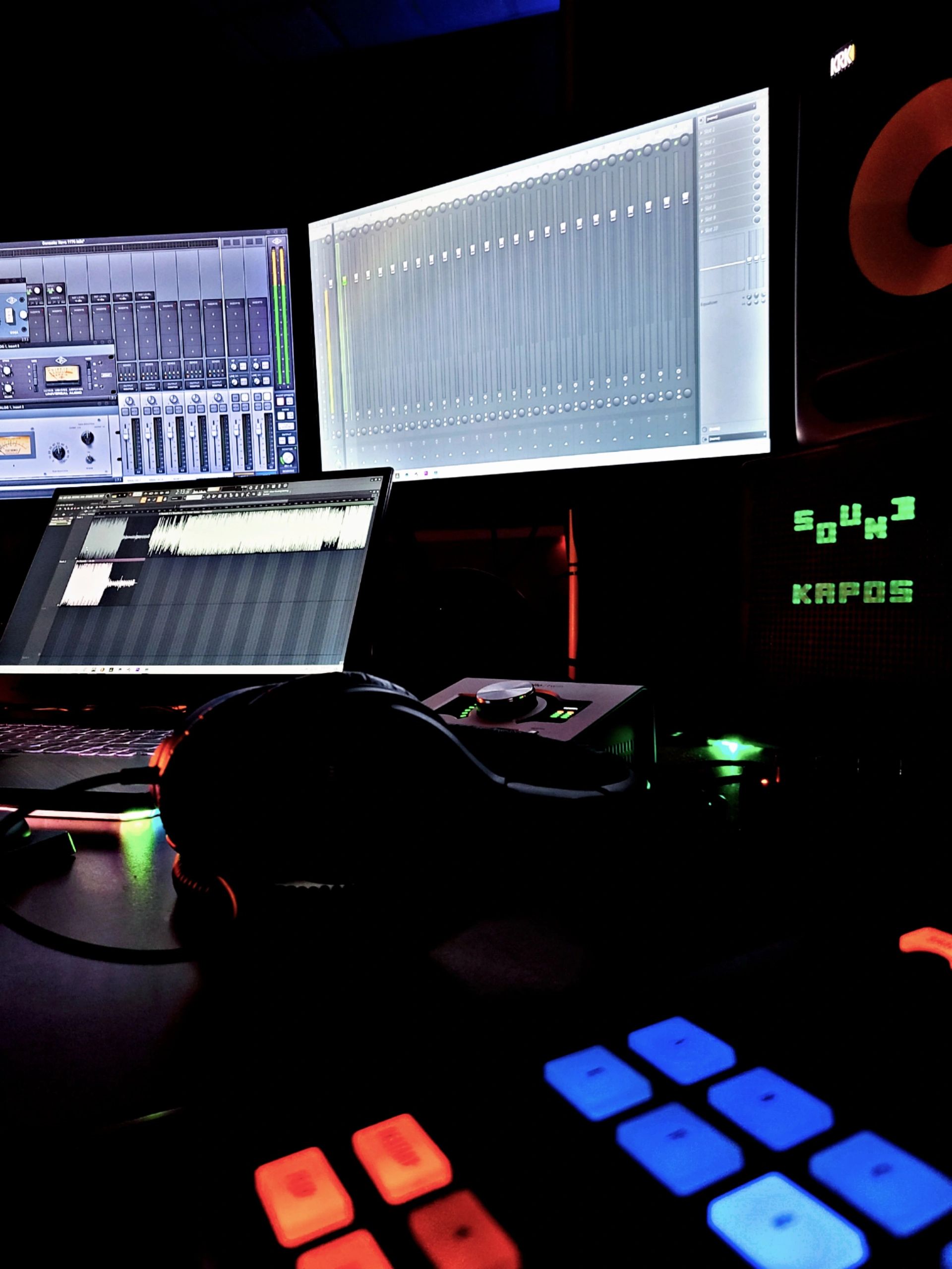 Recording studio interior for Sound Kapos