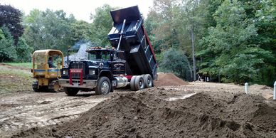 Loam and grading in Hubbardston