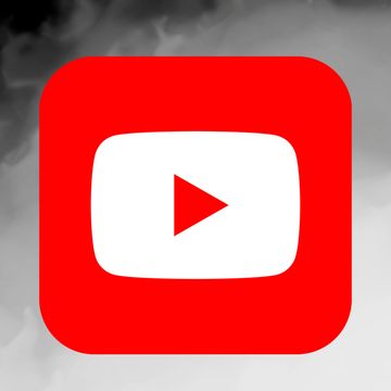 YouTube app icon with red and white play button.