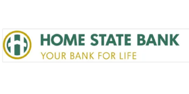 Logo of Home State Bank with tagline 'Your Bank for Life'.