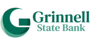 Logo of Grinnell State Bank with a stylized 'G' symbol.