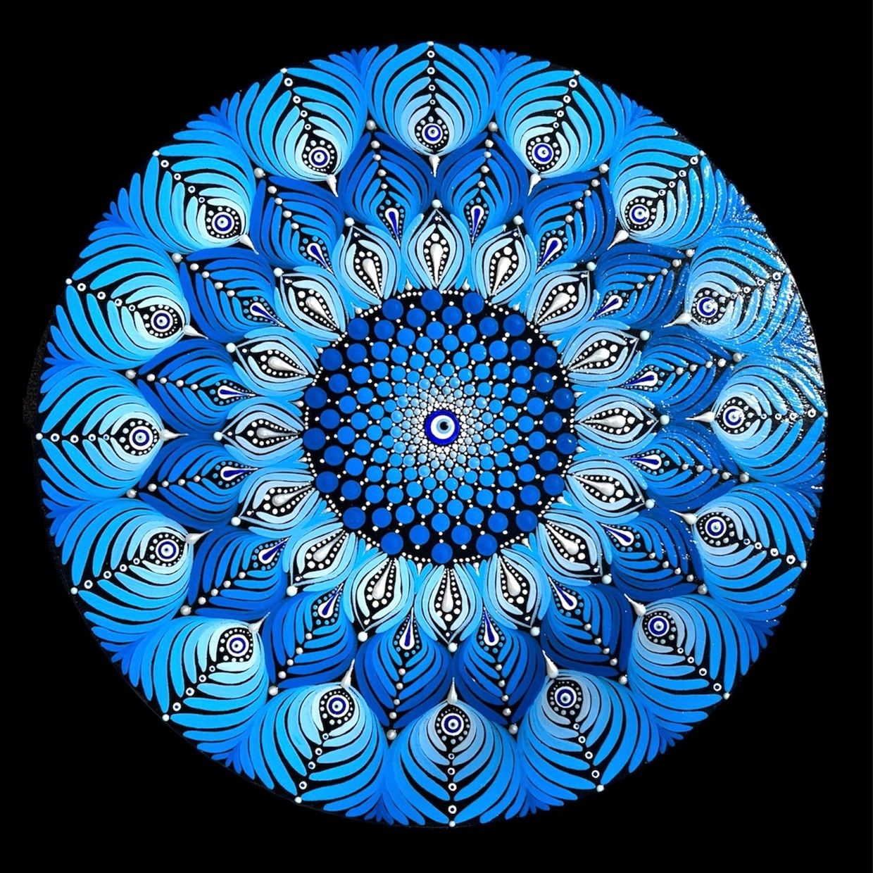 Serendipity gift shop in Columbia, MO, has wall art like this mandala for sale.