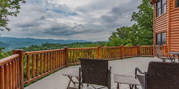 Custom built log timber home Asheville