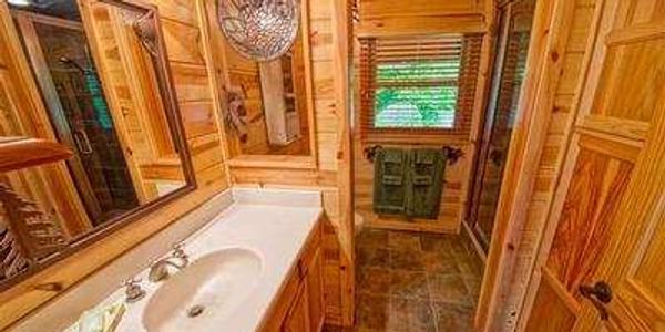 Custom built log timber home Asheville