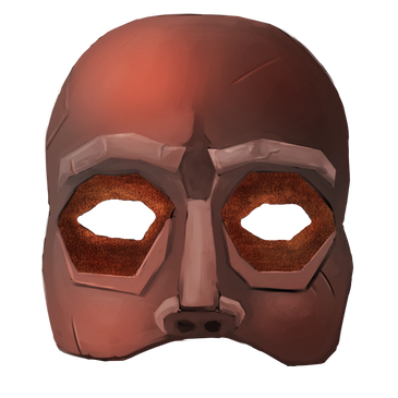 Illustration of a bronze face mask.