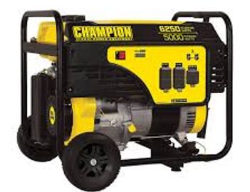 A generator With wheels And yellow and black body