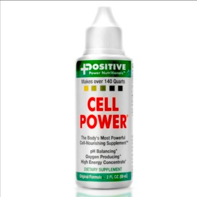 Bottle of Positive Power Nutritionals Cell Power dietary supplement.