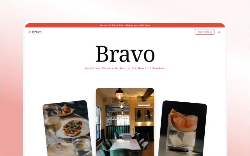 Bravo template preview