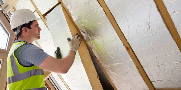 Reflective insulation in an attic