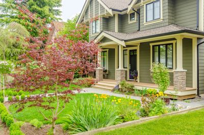 a house with excellent landscaping