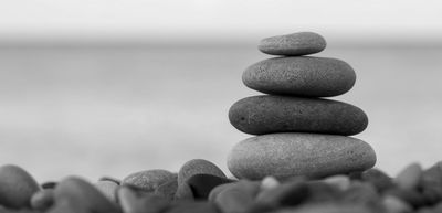 life and estate planning represented by stacked rocks