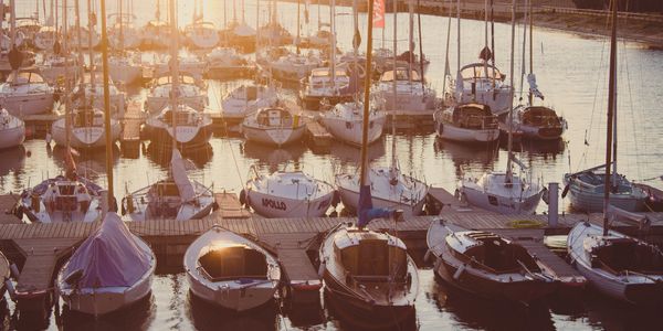 Boats in marina fitted with Boat Save monitoring system