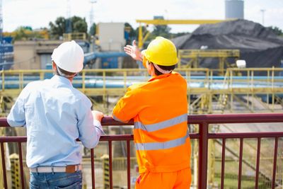 Two construction workers