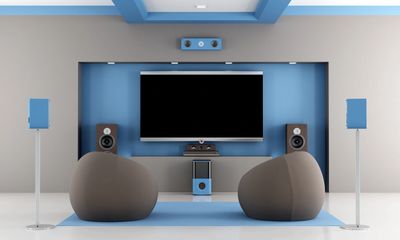 Custom theater room and audio system