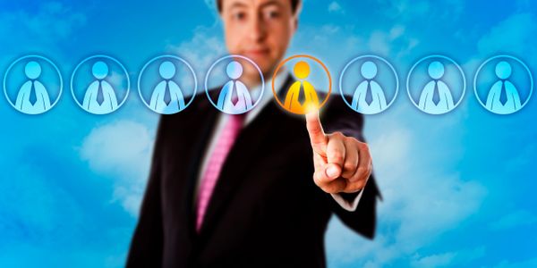 Manager selecting a perfect employee given several options