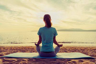 yoga on the beach 