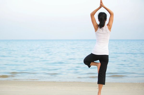 yoga on the beach