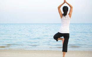 30-minute mindful movement, gentle standing yoga poses.