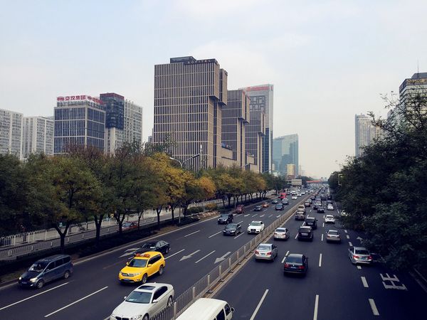 Busy city navigation