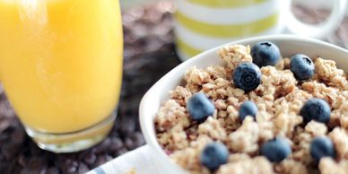 oatmeal and blueberries